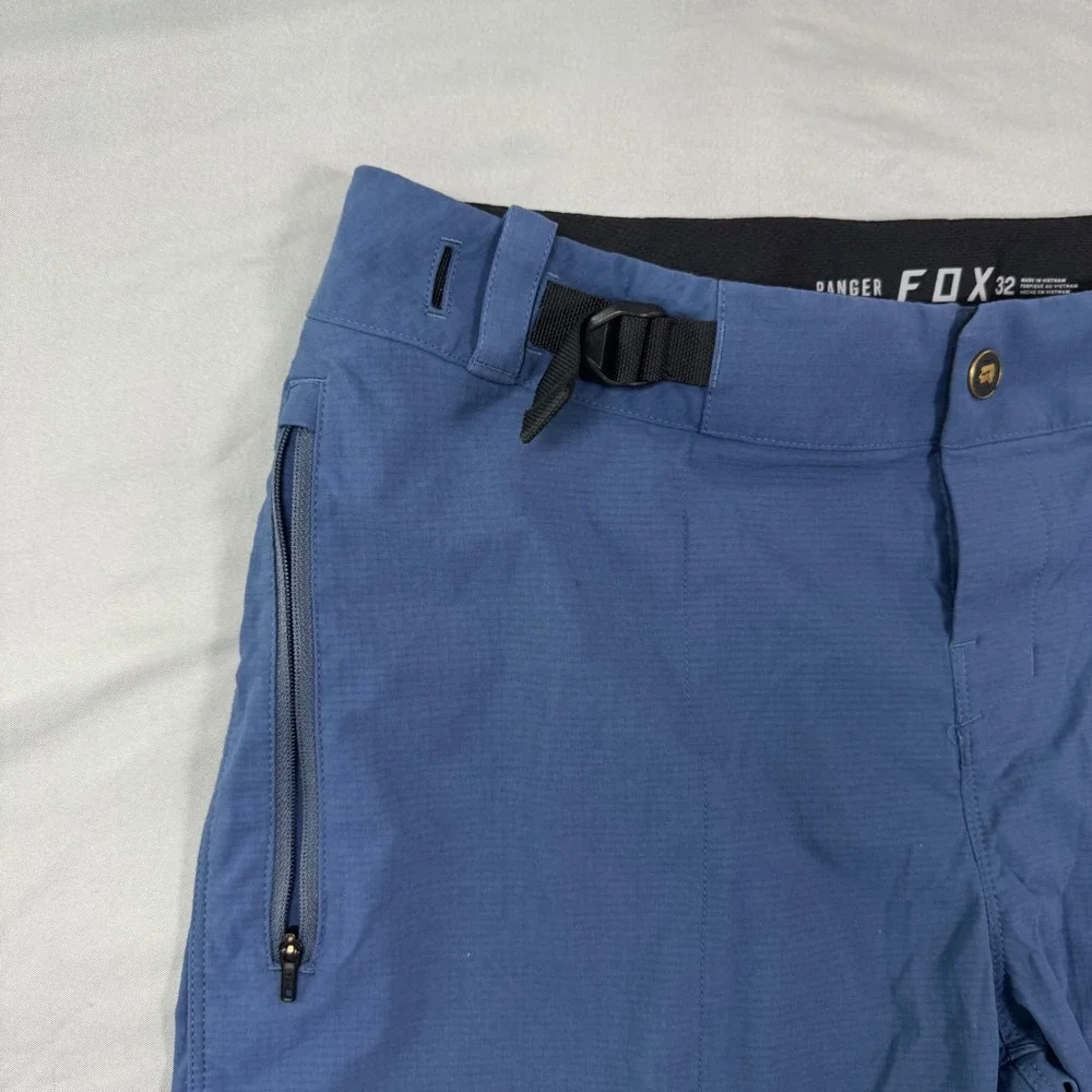 Fox Racing Ranger Lined Mountain Bike Shorts Mens 32 Blue Cycling Ripstop